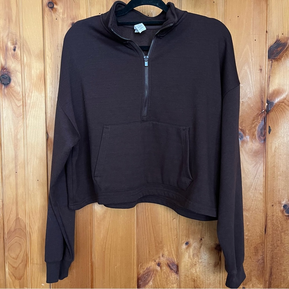 90 Degree By Reflex Chocolate Half-Zip Pullover